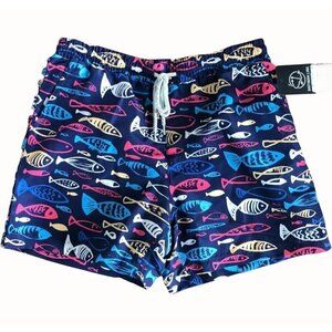 Southern Lure Boy Youth Size XL Colorful Fishy Fishy Print Swim Trunks NEW